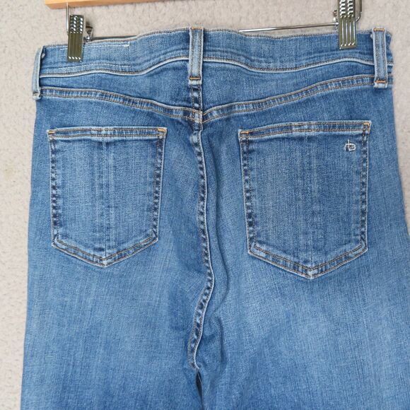 Rag & Bone Jeans 32 Yuki High Waist Skinny Medium Wash Slit Hem High Rise $225 - Picture 4 of 12